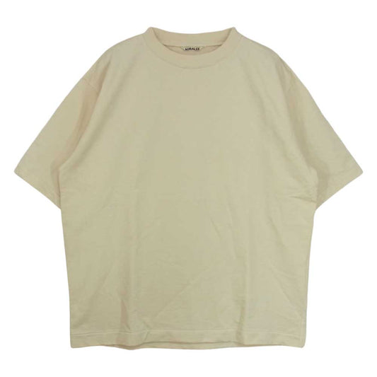 AURALEE オーラリー 22SS A22ST02NU EXCLUSIVE SUPER HIGH GAUGE NAPPED SWEAT TEE スーパー ハイゲージ ナップト スウェット Tシャツ オフホワイト系 4【中古】
