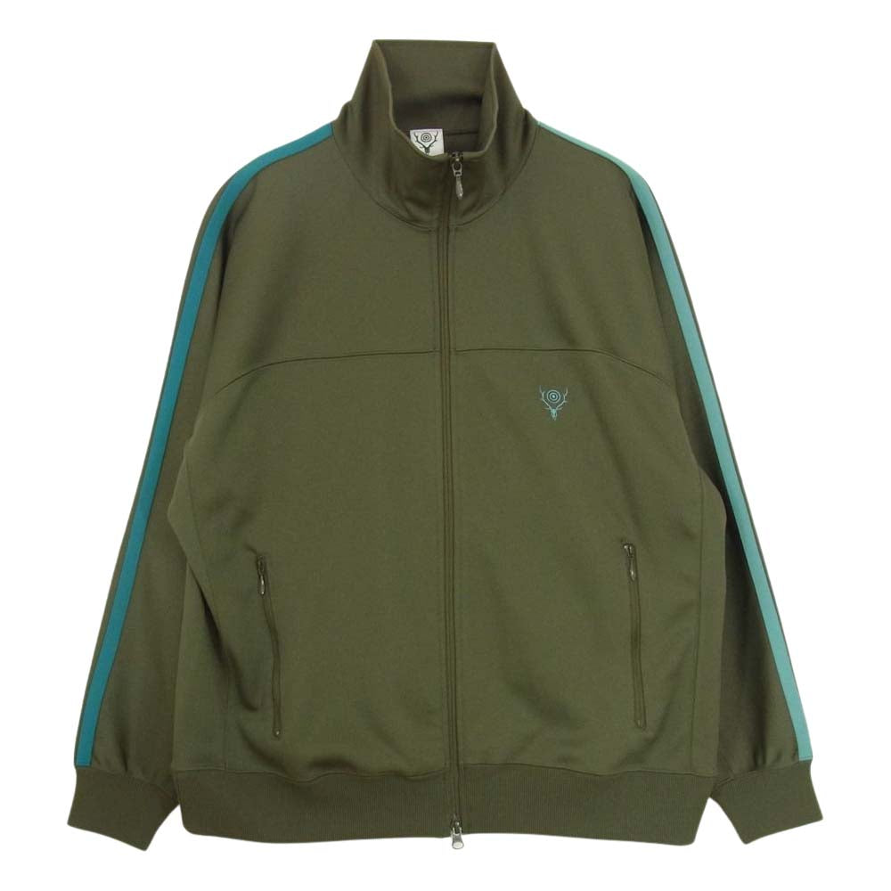 サウスツーウエストエイト FK902 Trainer Jacket サイドライン トラックジャケット カーキ系 S【美品】【中古】