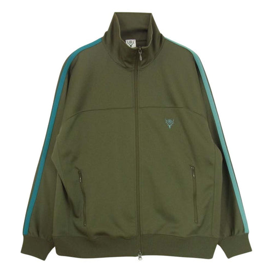 サウスツーウエストエイト FK902 Trainer Jacket サイドライン トラックジャケット カーキ系 S【美品】【中古】