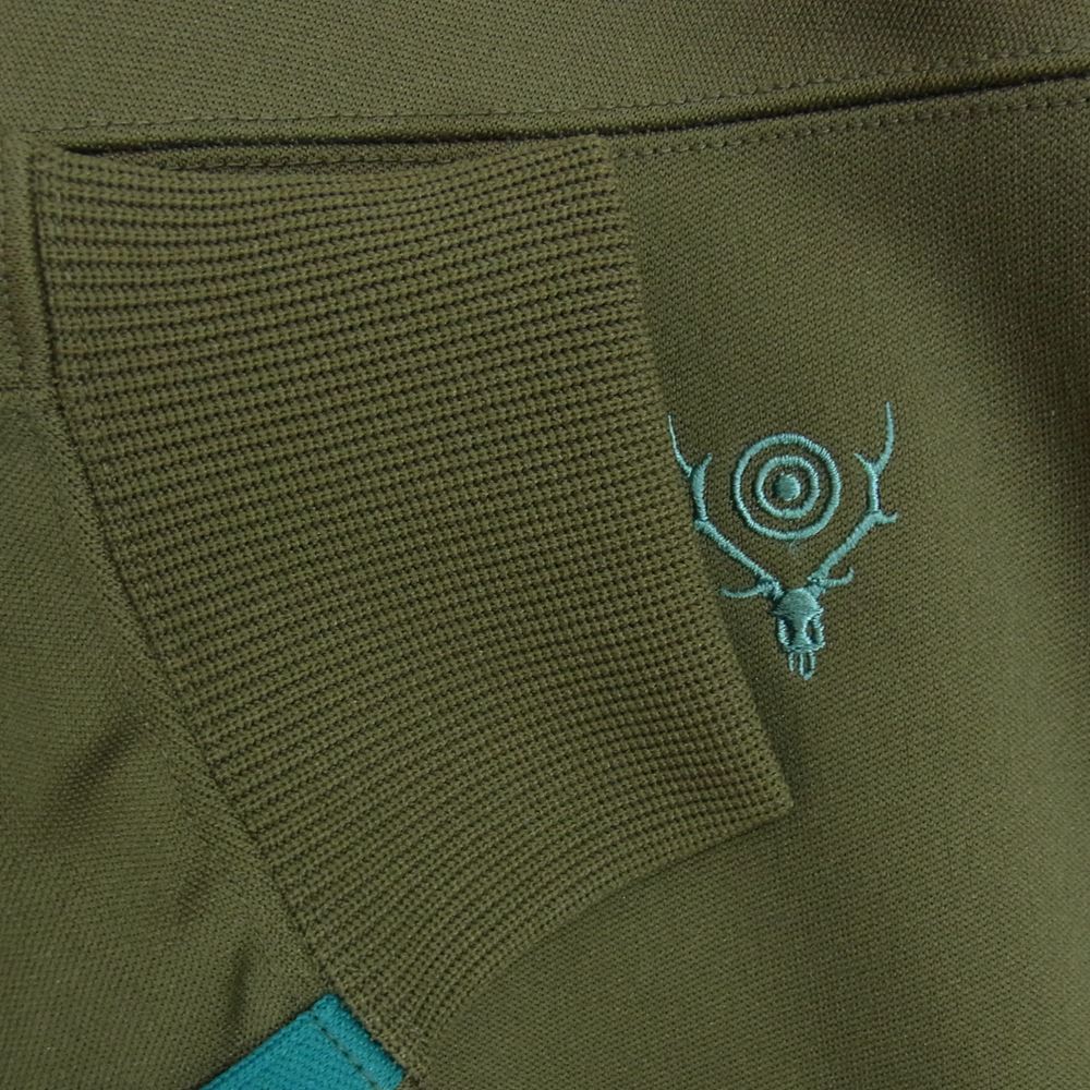 サウスツーウエストエイト FK902 Trainer Jacket サイドライン トラックジャケット カーキ系 S【美品】【中古】