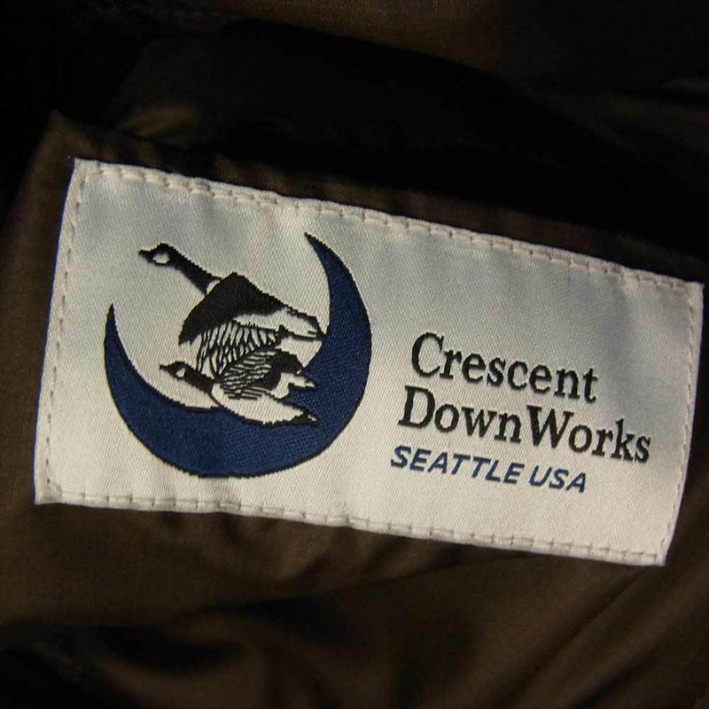 ブラックベアブランド × Crescent DownWorks クレセント ダウンワークス レザー ダウン ベスト ワインレッド系 M【中古】