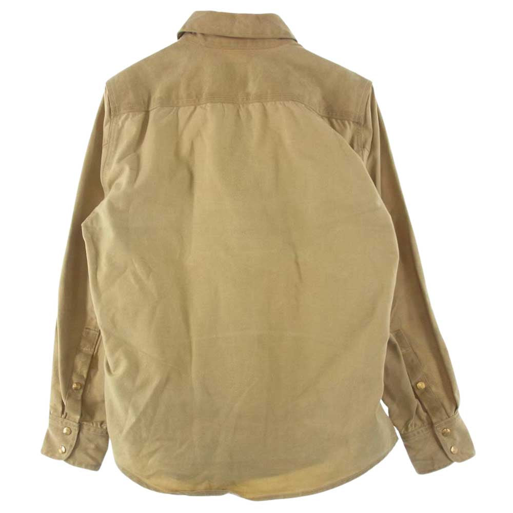 シップジョン Townes Waxed Canvas Shirt タウンズ ワックス キャンバス オイルド コットン シャツ オリーブ系 L【中古】