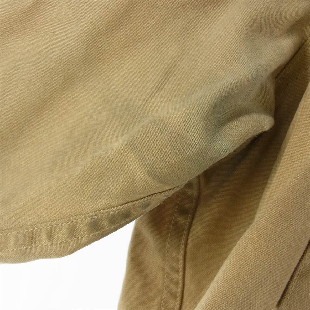 シップジョン Townes Waxed Canvas Shirt タウンズ ワックス キャンバス オイルド コットン シャツ オリーブ系 L【中古】