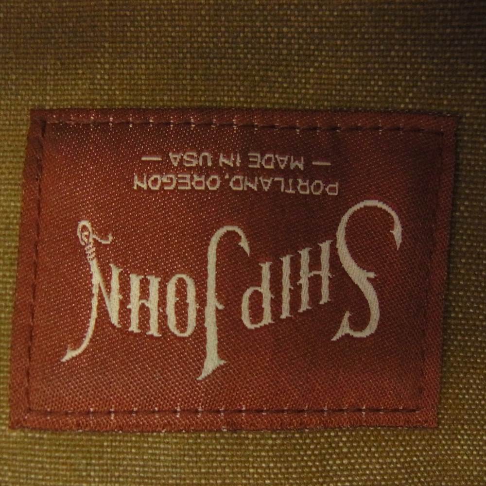 シップジョン Wills Jacket Waxed Canvas ウィルズ ジャケット ワックス キャンバス オイルド コットン ワーク カバーオール オリーブ系【中古】
