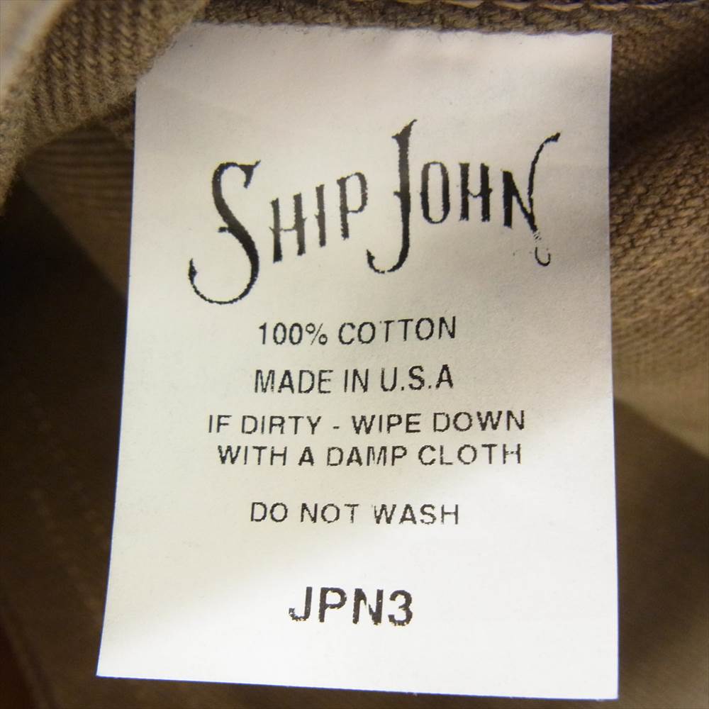 シップジョン Wills Jacket Waxed Canvas ウィルズ ジャケット ワックス キャンバス オイルド コットン ワーク カバーオール オリーブ系【中古】