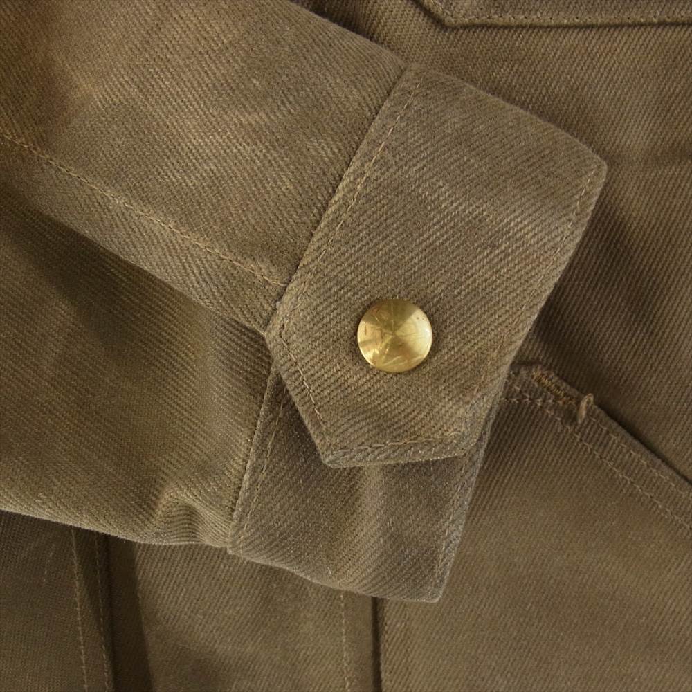 シップジョン Wills Jacket Waxed Canvas ウィルズ ジャケット ワックス キャンバス オイルド コットン ワーク カバーオール オリーブ系【中古】