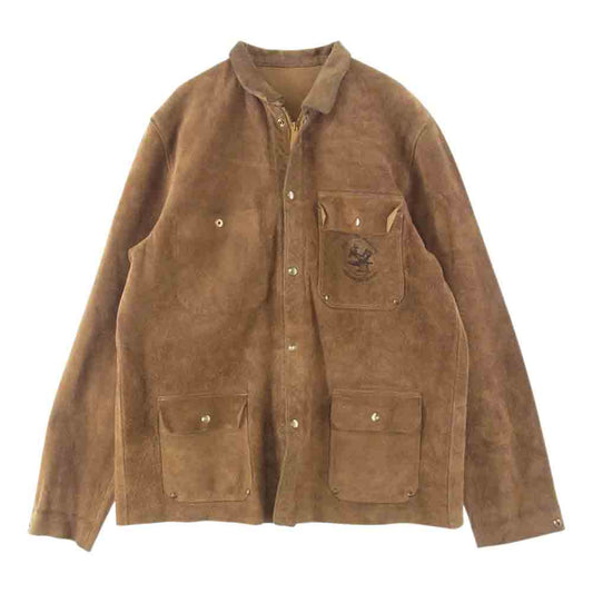 LYNCH SILVERSMITH リンチシルバースミス Welder Jacket ウェルダー スエード レザー ジャケット ブラウン系 M【中古】