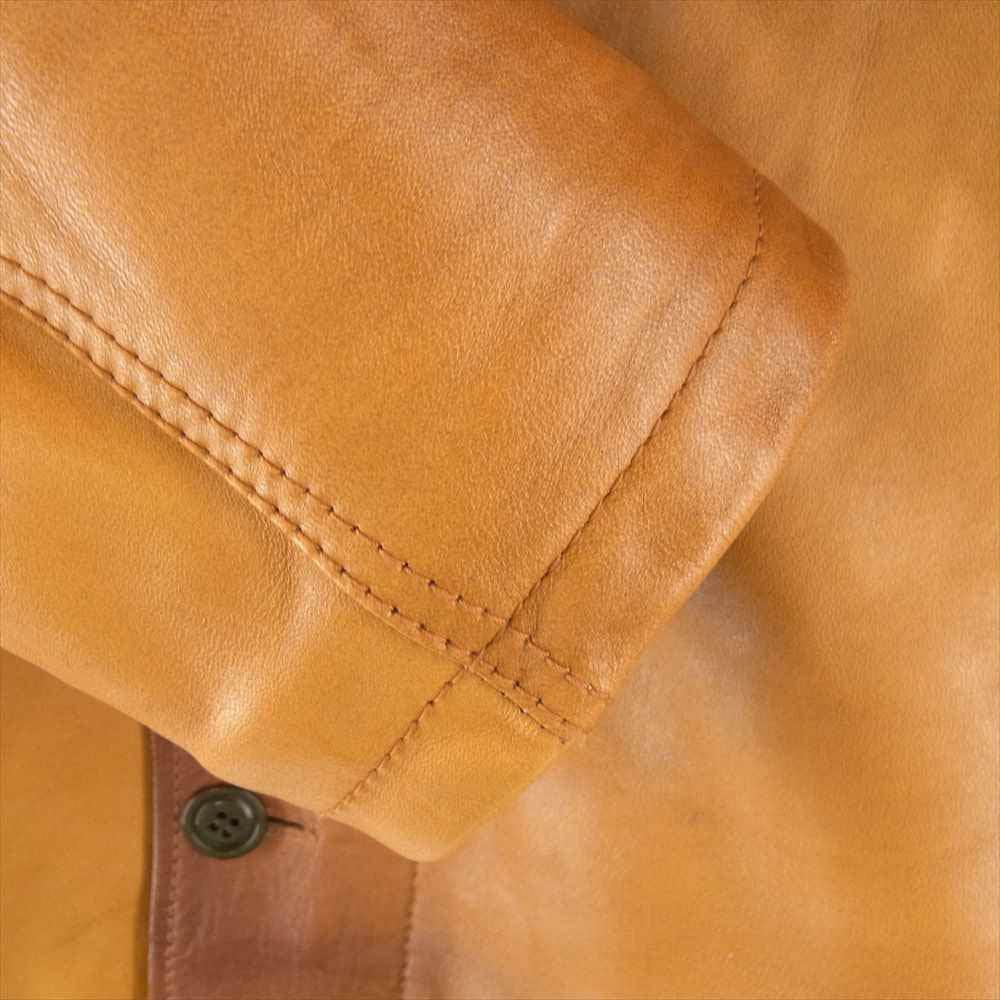 ブラックベアブランド × Y’2leather ワイツーレザー Horsehide N-1 Deck Jacket ホースハイド デッキ ジャケット ライトブラウン系 L【美品】【中古】