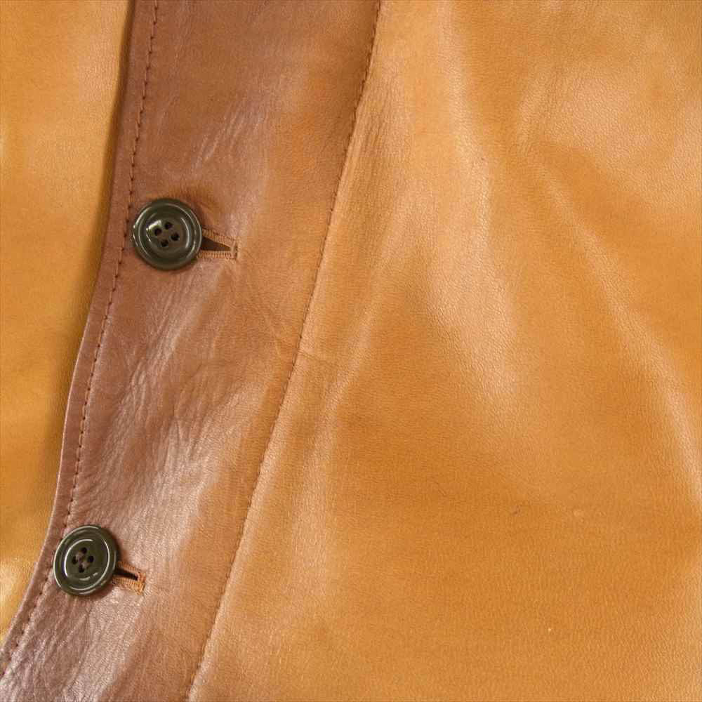 ブラックベアブランド × Y’2leather ワイツーレザー Horsehide N-1 Deck Jacket ホースハイド デッキ ジャケット ライトブラウン系 L【美品】【中古】