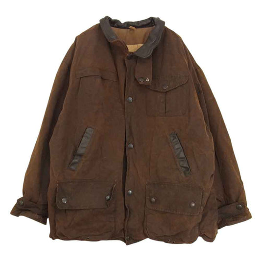 Barbour バブアー 【難有】BUSHMAN ブッシュマン 中綿 オイルド ジャケット ブラウン系 L EX L【中古】