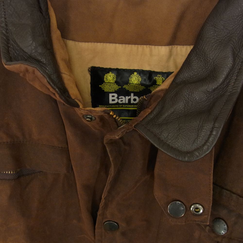 Barbour バブアー 【難有】BUSHMAN ブッシュマン 中綿 オイルド ジャケット ブラウン系 L EX L【中古】