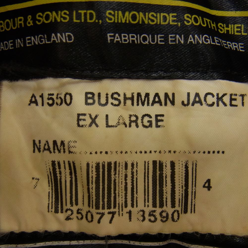 Barbour バブアー 【難有】BUSHMAN ブッシュマン 中綿 オイルド ジャケット ブラウン系 L EX L【中古】