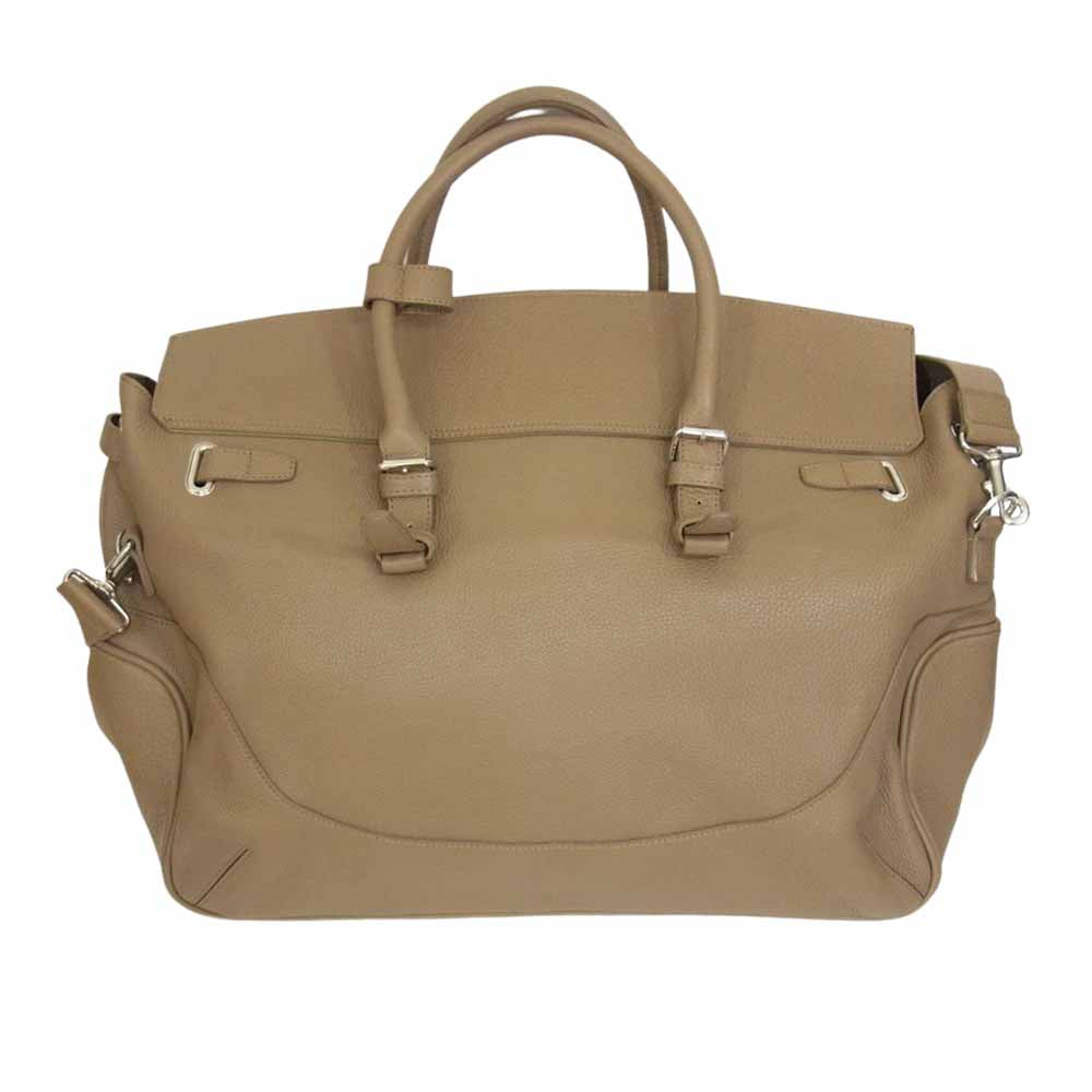 PELLE MORBIDA ペッレモルビダ PMO-MB025 Maiden Voyage メイデンヴォヤージュ 被せ付き 2WAY ショルダー ボストンバッグ Lサイズ ブラウン系【美品】【中古】