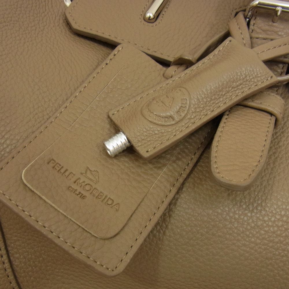 PELLE MORBIDA ペッレモルビダ PMO-MB025 Maiden Voyage メイデンヴォヤージュ 被せ付き 2WAY ショルダー ボストンバッグ Lサイズ ブラウン系【美品】【中古】