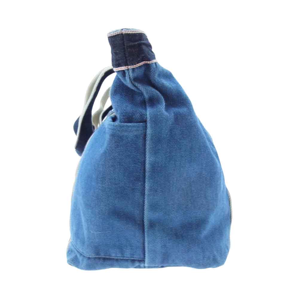 EVISU エヴィス カモメ ペンキ デニム トート バック インディゴブルー系【中古】
