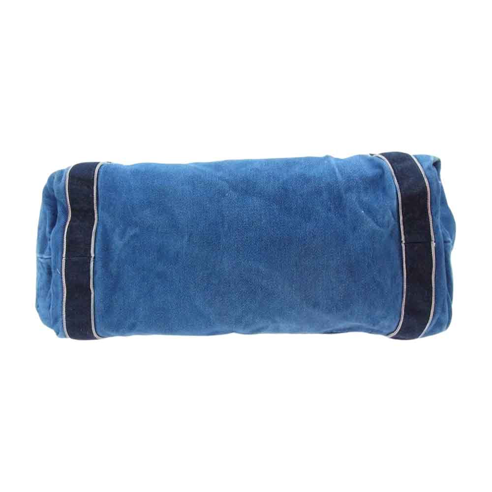EVISU エヴィス カモメ ペンキ デニム トート バック インディゴブルー系【中古】