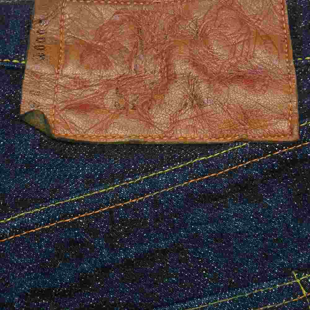 EVISU エヴィス 2000T 大黒 カモメ ペンキ ハンド ペイント ボタンフライ デニム パンツ インディゴブルー系 38 × 32【中古】