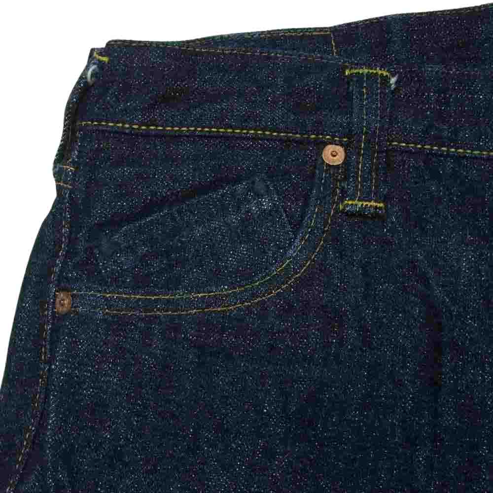 EVISU エヴィス 2000T 大黒 カモメ ペンキ ハンド ペイント ボタンフライ デニム パンツ インディゴブルー系 38 × 32【中古】