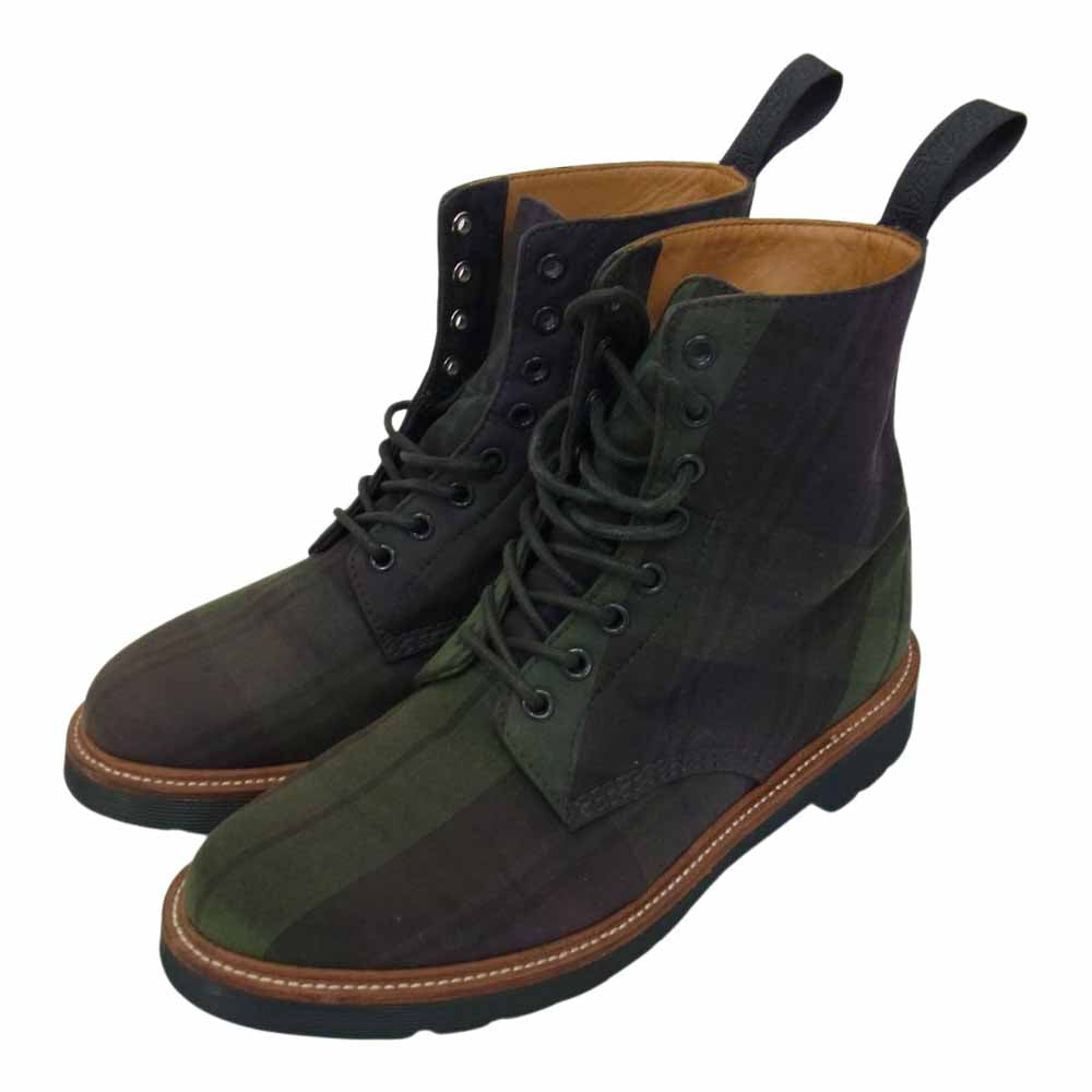 Dr.Martens ドクターマーチン 8ホール チェック レースアップ ブーツ  ネイビー系 サイズ表記無【中古】