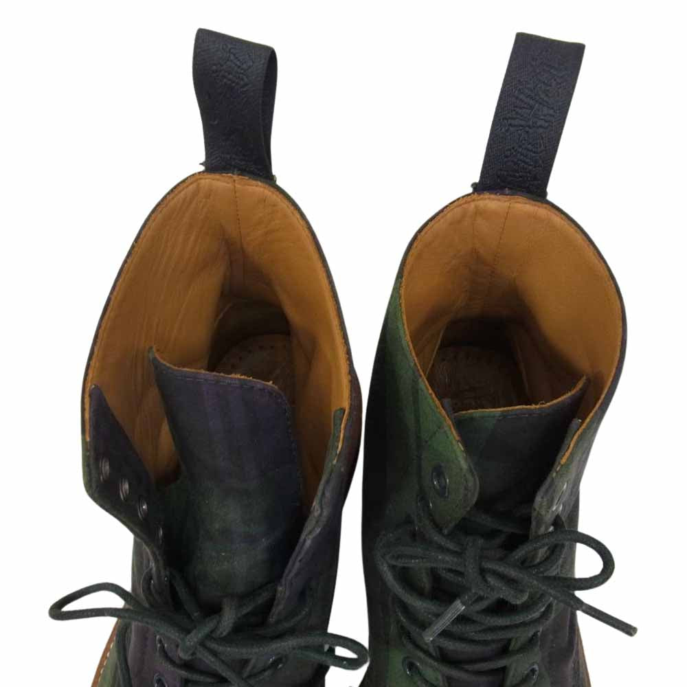 Dr.Martens ドクターマーチン 8ホール チェック レースアップ ブーツ  ネイビー系 サイズ表記無【中古】