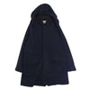 Sacai サカイ 16-01032M 襟コーデュロイ スウェット パーカー フード ボンディング スウェット ステンカラー コート ネイビー系 2【中古】