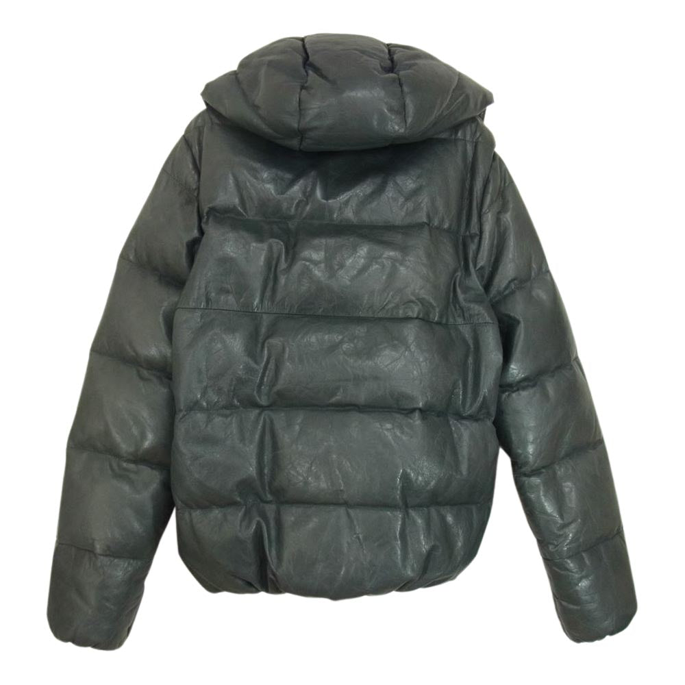DUVETICA デュベティカ 国内正規品 Dionisio ディニシオ フルジップ レザー ダウン ジャケット グレー系 46【中古】
