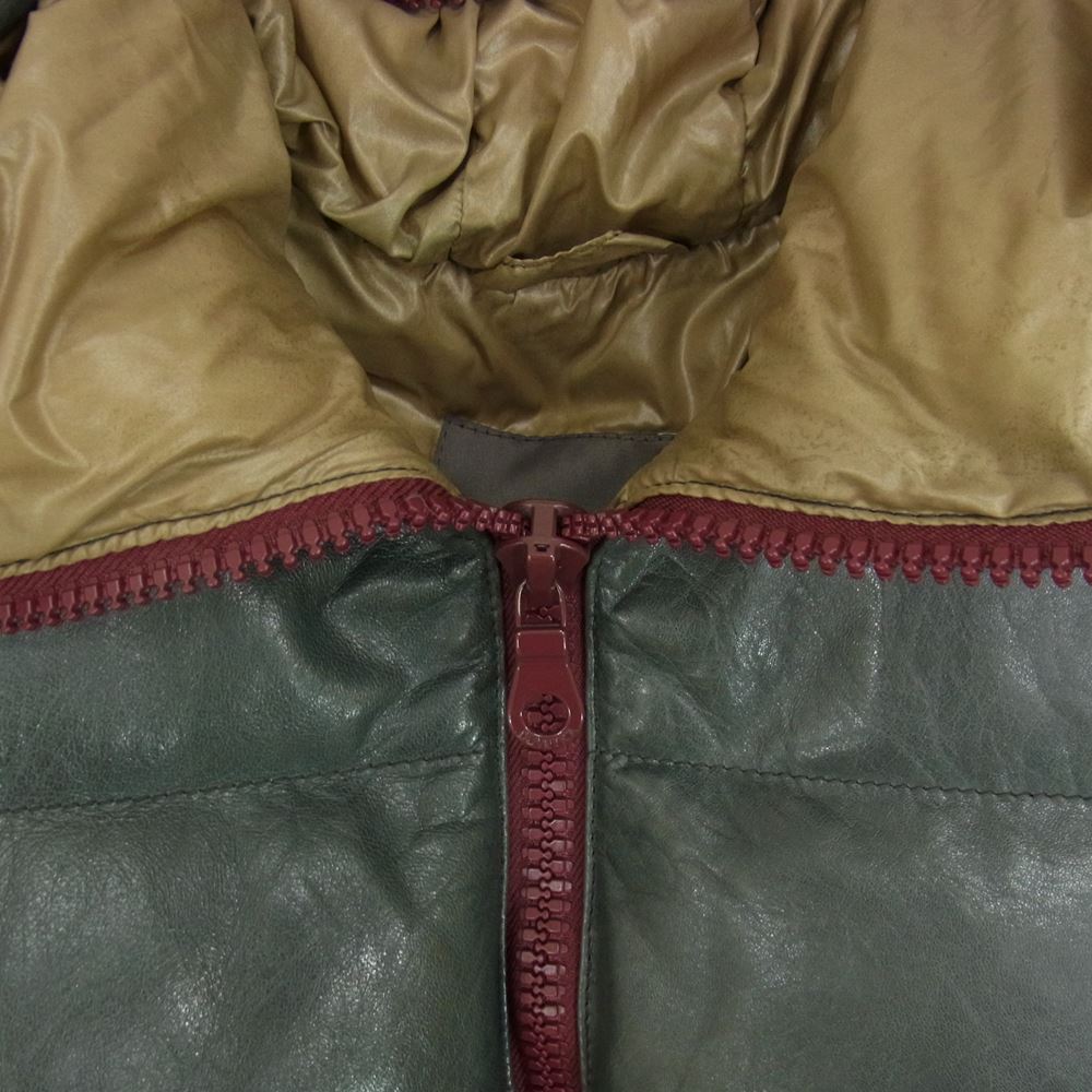 DUVETICA デュベティカ 国内正規品 Dionisio ディニシオ フルジップ レザー ダウン ジャケット グレー系 46【中古】