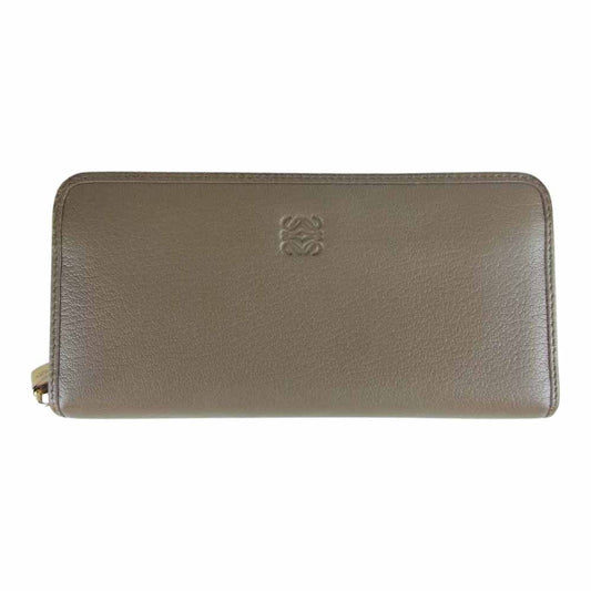 LOEWE ロエベ 81202 アマソナ ラウンドジップ ウォレット グレー系【中古】