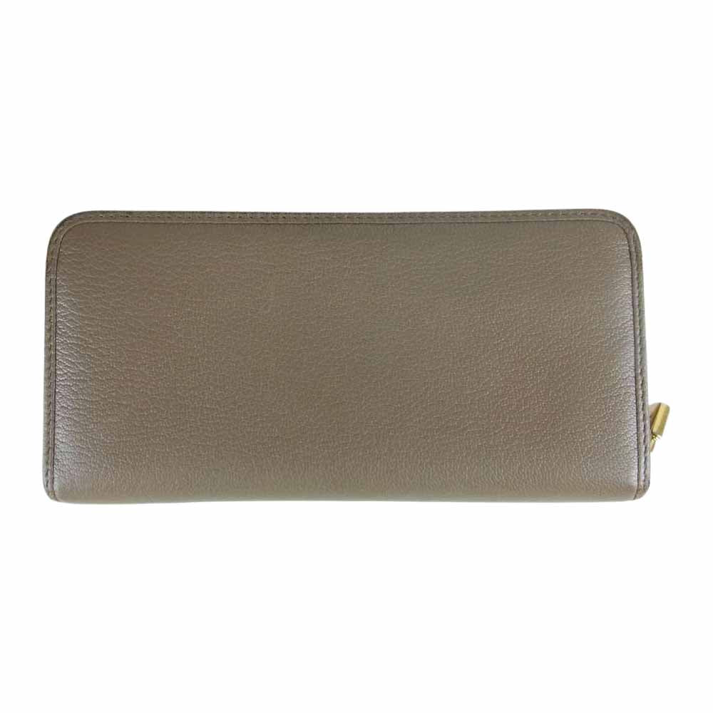 LOEWE ロエベ 81202 アマソナ ラウンドジップ ウォレット グレー系【中古】