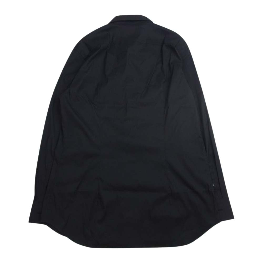 PRADA プラダ UCM608 F62 国内正規品 ワイドスプレッドカラー 長袖 シャツ ブラック ブラック系 43【美品】【中古】