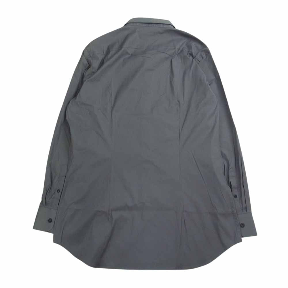 PRADA プラダ UCM608 F62 国内正規品 ワイドスプレッドカラー 長袖 シャツ ブラック系 43【美品】【中古】 PRADA プラダ UCM608 F62 国内正規品 ワイドスプレッドカラー