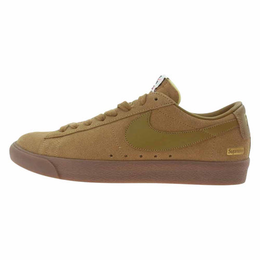 Supreme シュプリーム 16AW 716890-229 NIKE SB BLAZER LOW GT QS ナイキ ブレーザー ロー スエード スニーカー ゴールデンベージュ 28cm【美品】【中古】