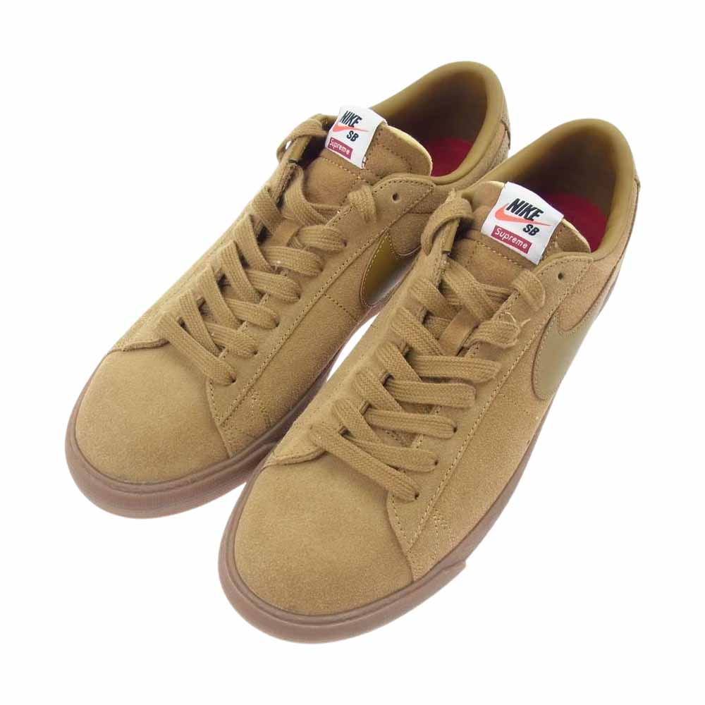 Supreme シュプリーム 16AW 716890-229 NIKE SB BLAZER LOW GT QS ナイキ ブレーザー ロー スエード スニーカー ゴールデンベージュ 28cm【美品】【中古】