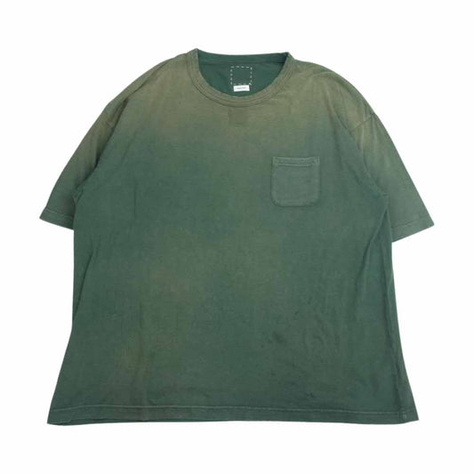 VISVIM ビズビム 0122205010013 22AW AMPLUS TEE S/S CRASH アンプラス クラッシュ ユーズド加工 半袖 Tシャツ グリーン系 5【中古】