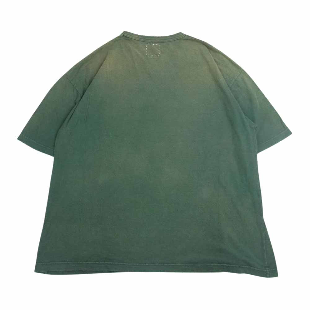 VISVIM ビズビム 0122205010013 22AW AMPLUS TEE S/S CRASH アンプラス クラッシュ ユーズド加工 半袖 Tシャツ グリーン系 5【中古】