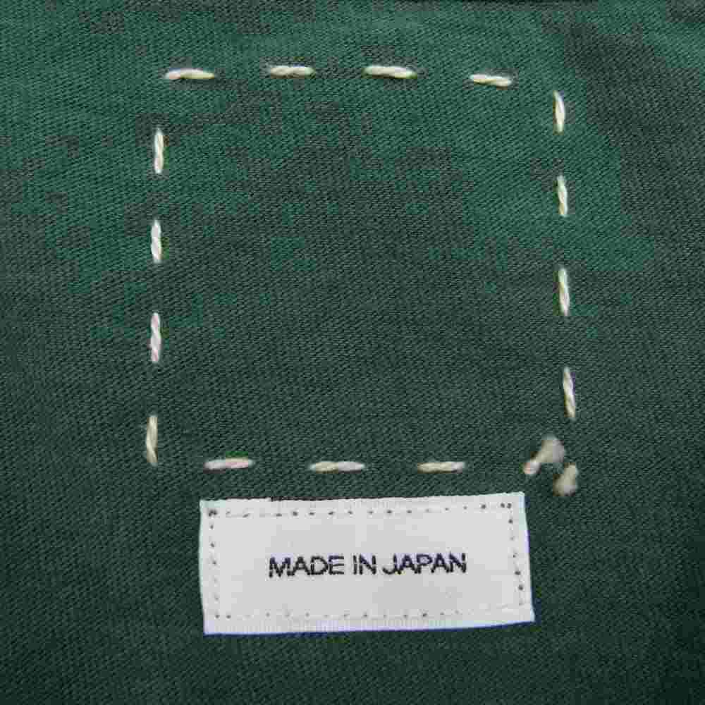 VISVIM ビズビム 0122205010013 22AW AMPLUS TEE S/S CRASH アンプラス クラッシュ ユーズド加工 半袖 Tシャツ グリーン系 5【中古】