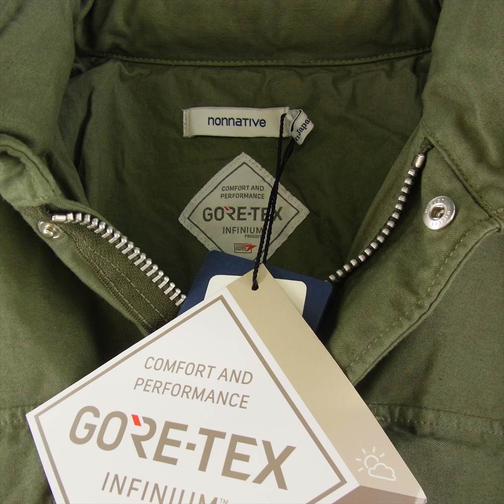 nonnative ノンネイティブ 22SS NN-J4117 TROOPER JKT CT BACK SATIN WITH GORE-TEX INFINIUM カーキ系 3【美品】【中古】
