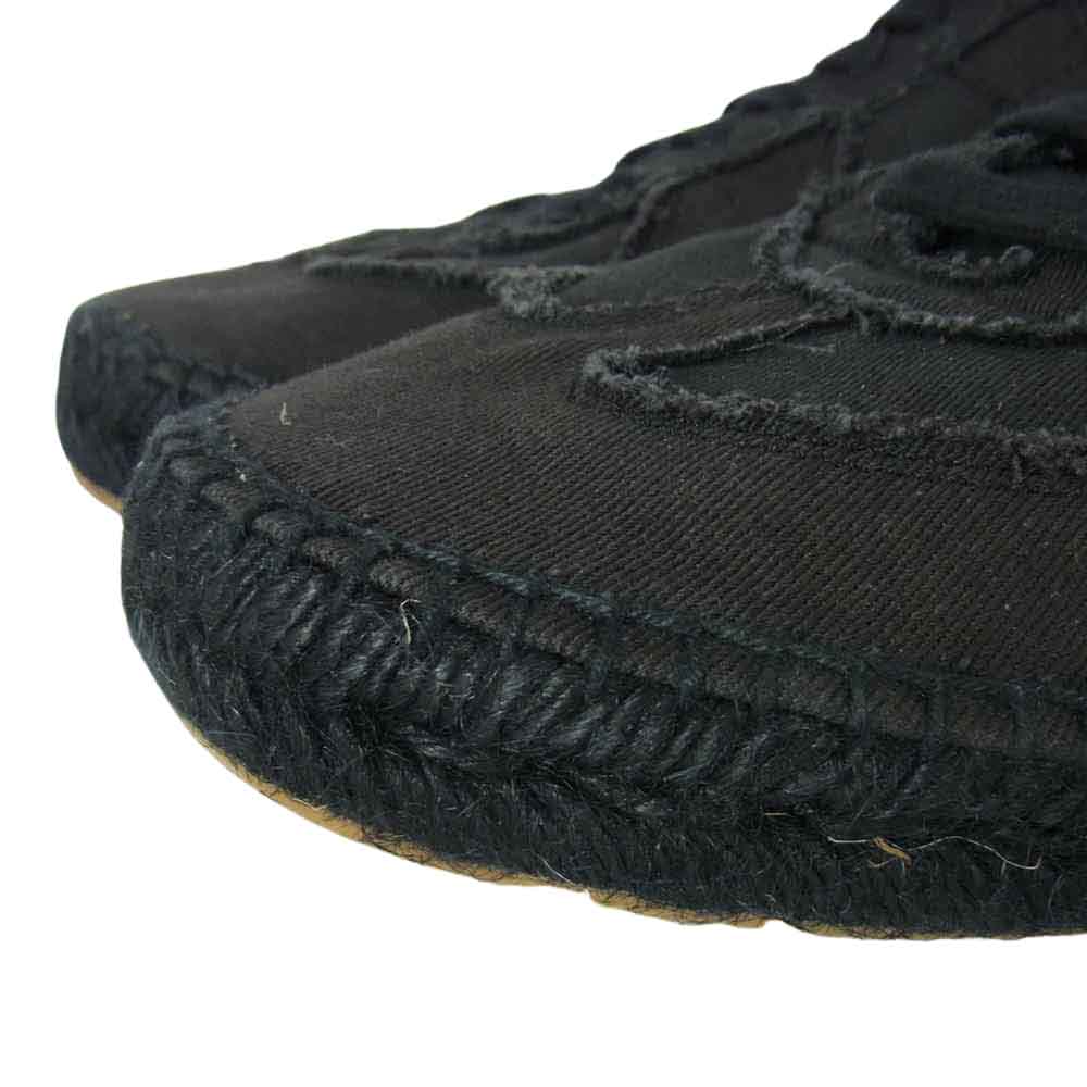 MAISON MARGIELA メゾンマルジェラ 22SS S57WS0445 P4766 Replica espadrilles レプリカ エスパドリーユ ジャーマントレーナー ローカットスニーカー ブラック系 44【美品】【中古】
