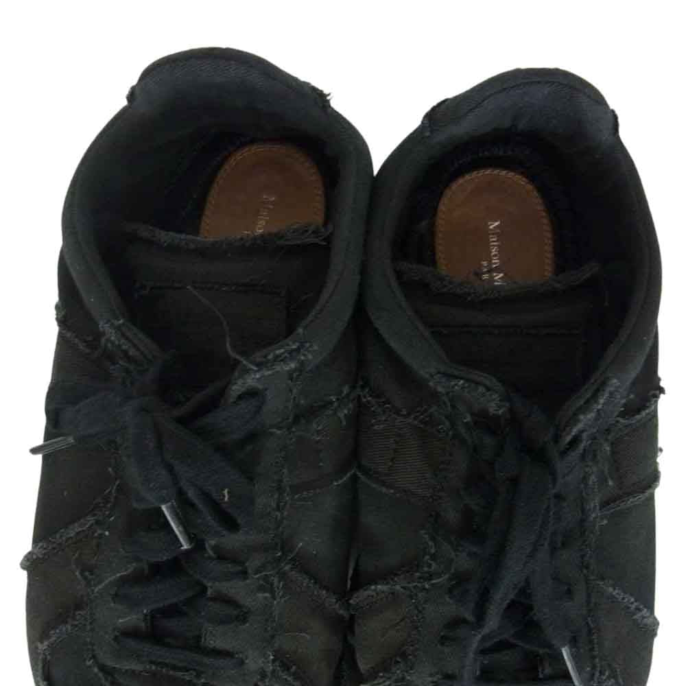 MAISON MARGIELA メゾンマルジェラ 22SS S57WS0445 P4766 Replica espadrilles レプリカ エスパドリーユ ジャーマントレーナー ローカットスニーカー ブラック系 44【美品】【中古】