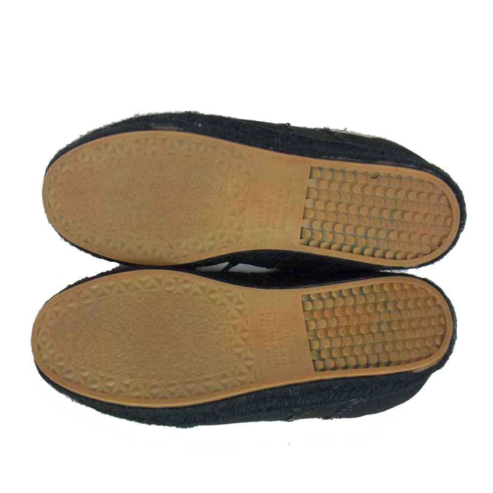 MAISON MARGIELA メゾンマルジェラ 22SS S57WS0445 P4766 Replica espadrilles レプリカ エスパドリーユ ジャーマントレーナー ローカットスニーカー ブラック系 44【美品】【中古】