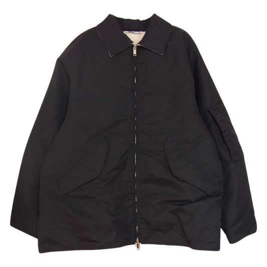 VALENTINO ヴァレンティノ WV0CJG857U9 国内正規品 ウールライニング ナイロン ジップ ブルゾン ブラック系 48【中古】