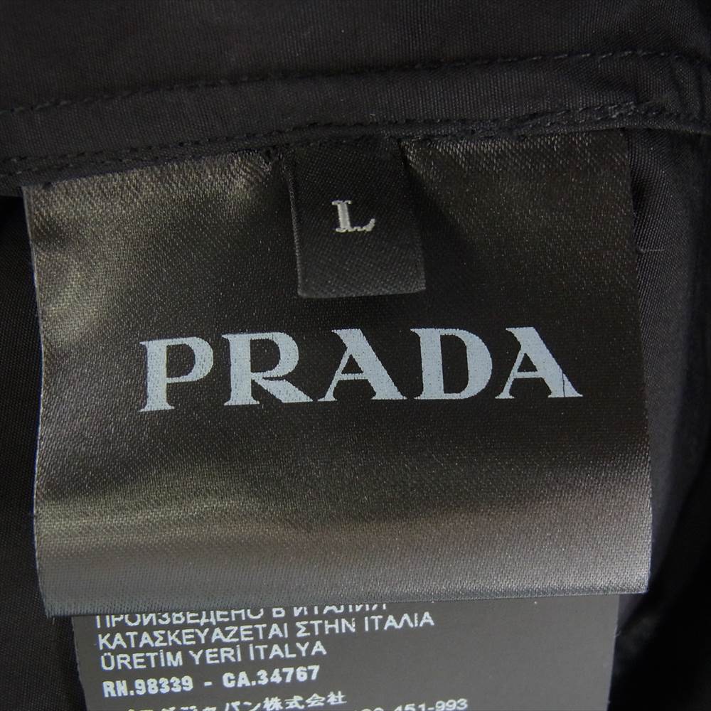 PRADA プラダ 21SS UCS400 S211 1YV5 国内正規品  グラフィックプリント オーバーサイズ 半袖シャツ ブラック系 L【美品】【中古】