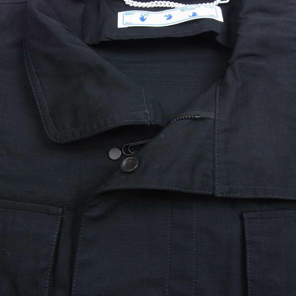 OFF-WHITE オフホワイト 21AW OMEL021F21FAB002 国内正規品 ARROW FIELD JACKET アロー フィールド ジャケット ブラック系 L【美品】【中古】
