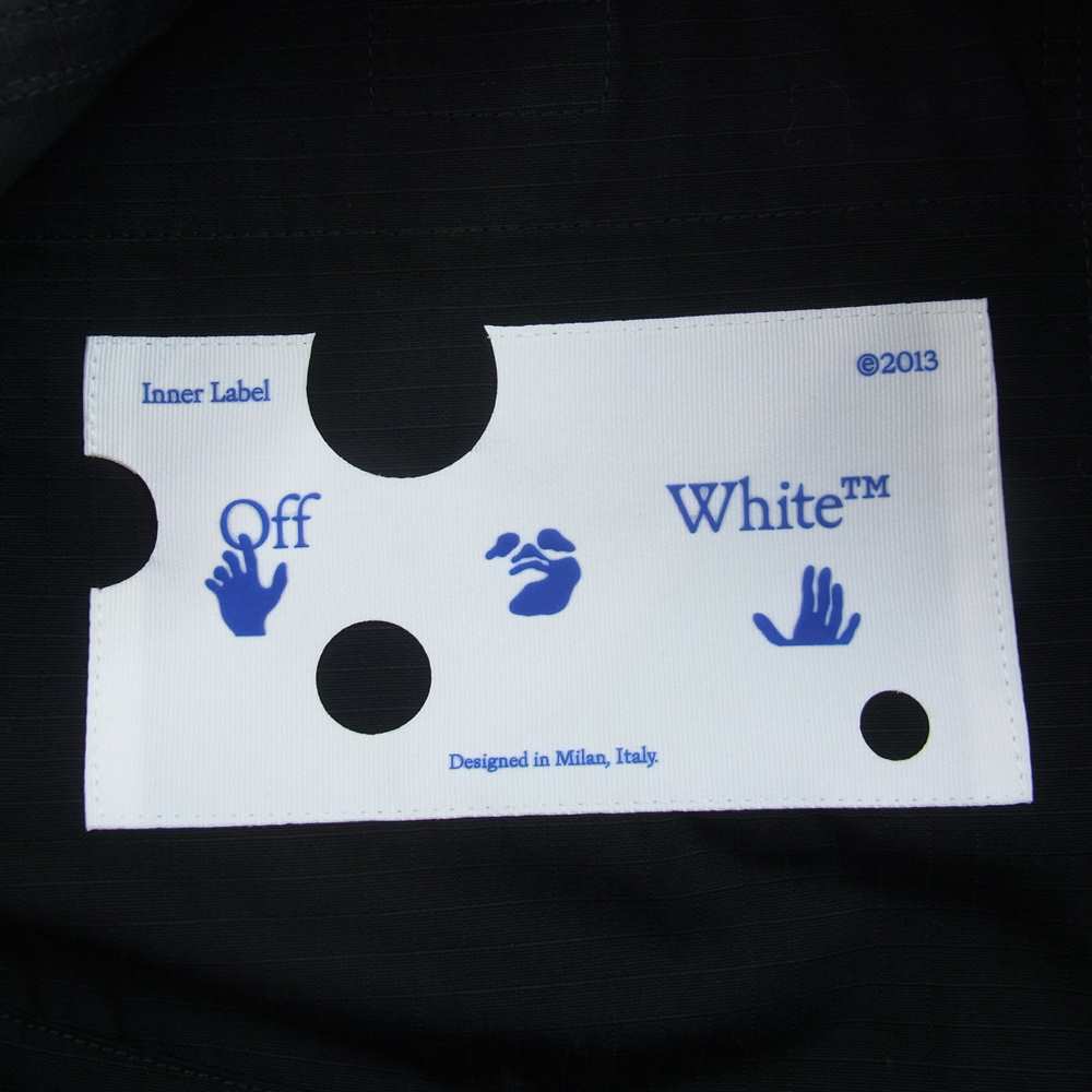 OFF-WHITE オフホワイト 21AW OMEL021F21FAB002 国内正規品 ARROW FIELD JACKET アロー フィールド ジャケット ブラック系 L【美品】【中古】