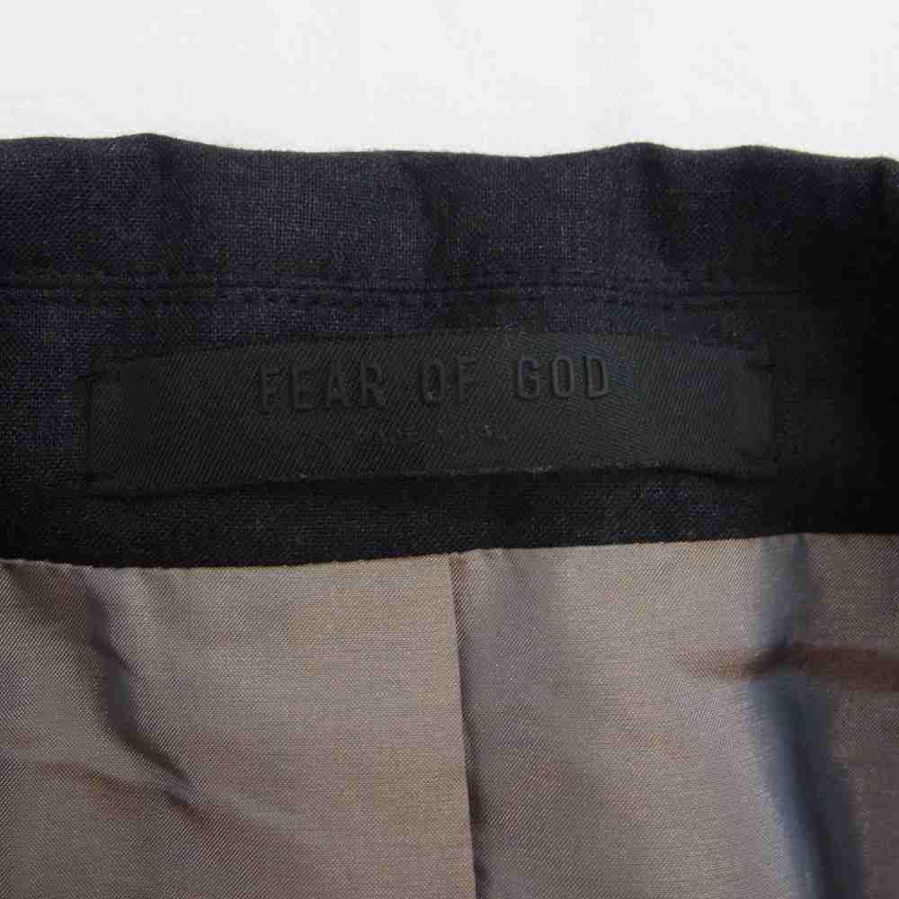 FEAR OF GOD フィアオブゴッド FG60-001PWS DOUBLE BREASTED WOOL BLAZER ピークドラペル ダブルブレスト ウール ブレザー テーラードジャケット チャコール系 48【美品】【中古】