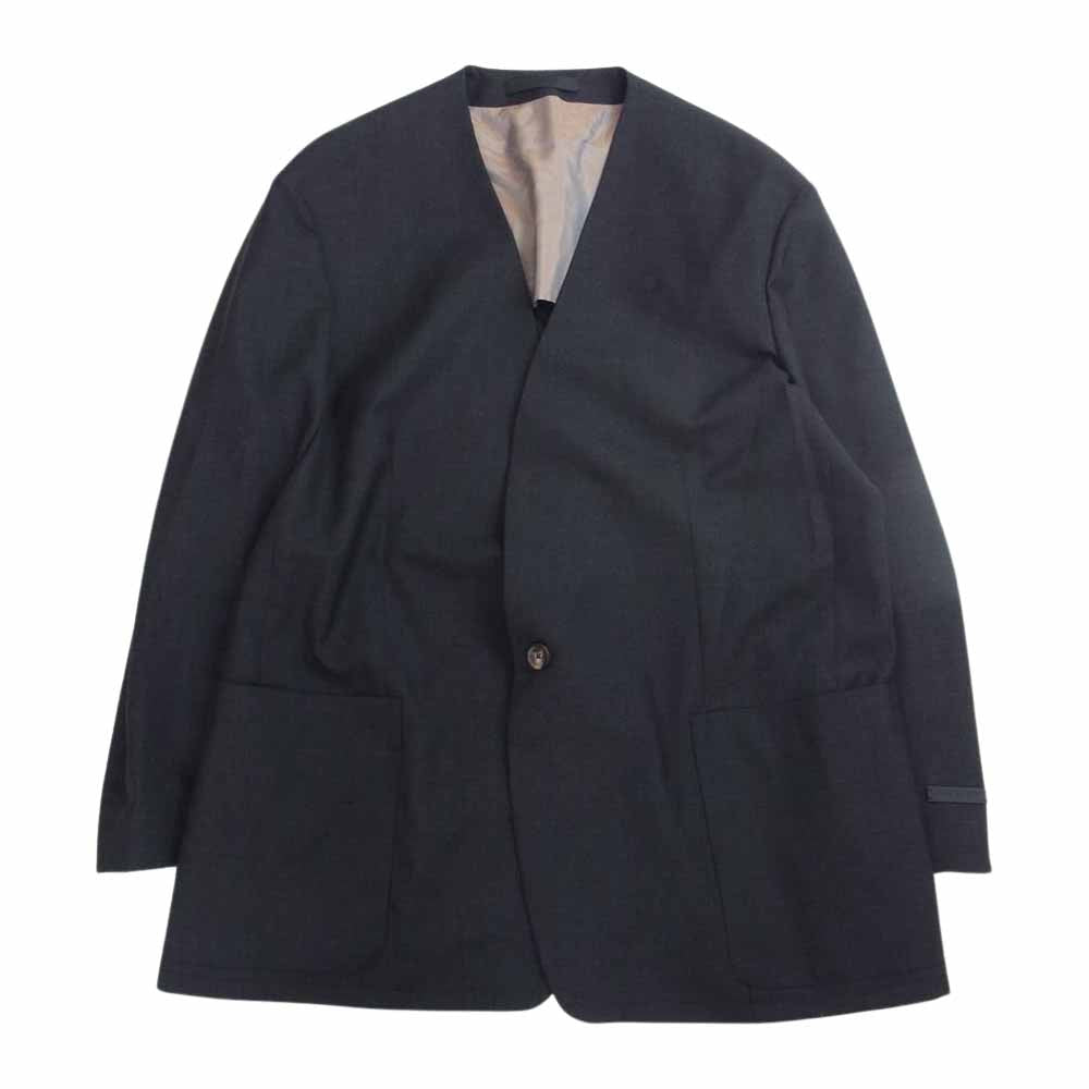 FEAR OF GOD フィアオブゴッド FG60-020PWS THE EVERYDAY SPORTS COAT エブリデイ スポーツ ノーカラー 1B ウール コート チャコール系 48【美品】【中古】