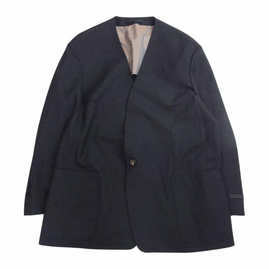 FEAR OF GOD フィアオブゴッド FG60-020PWS THE EVERYDAY SPORTS COAT エブリデイ スポーツ ノーカラー 1B ウール コート チャコール系 48【美品】【中古】