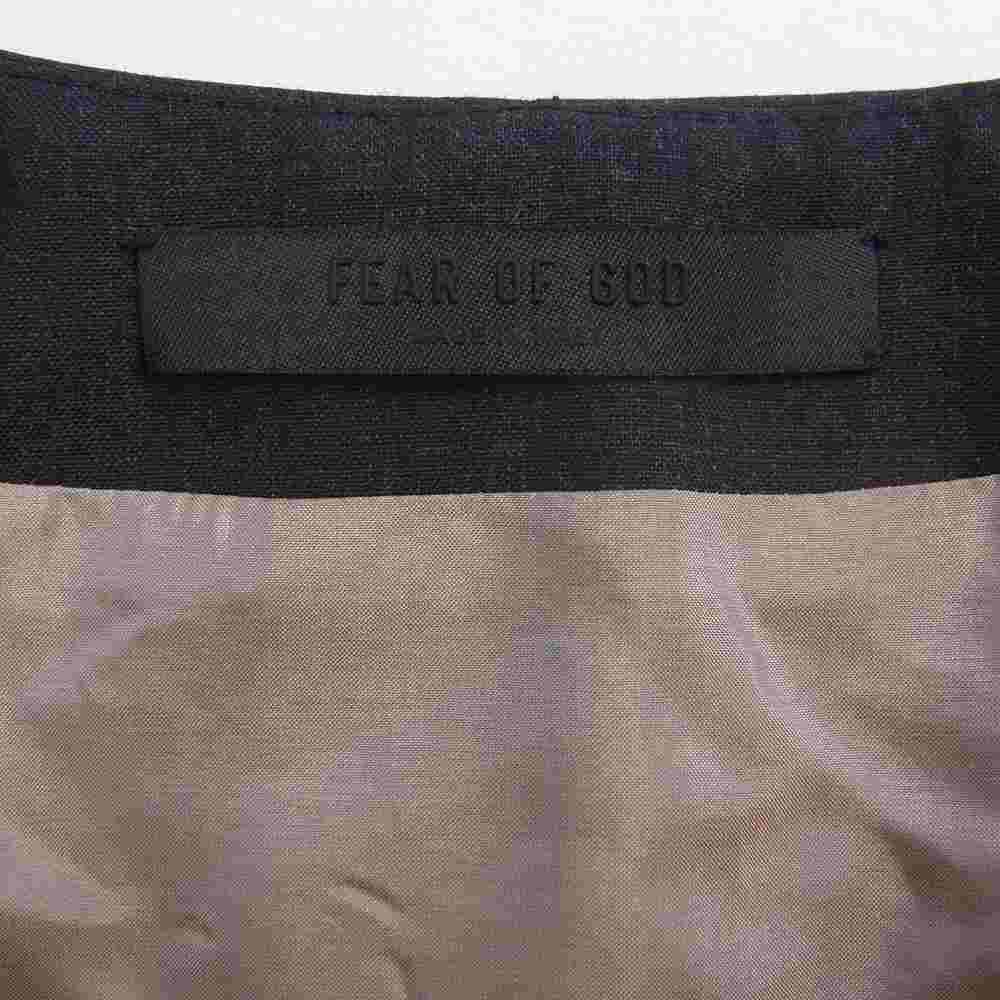 FEAR OF GOD フィアオブゴッド FG60-020PWS THE EVERYDAY SPORTS COAT エブリデイ スポーツ ノーカラー 1B ウール コート チャコール系 48【美品】【中古】