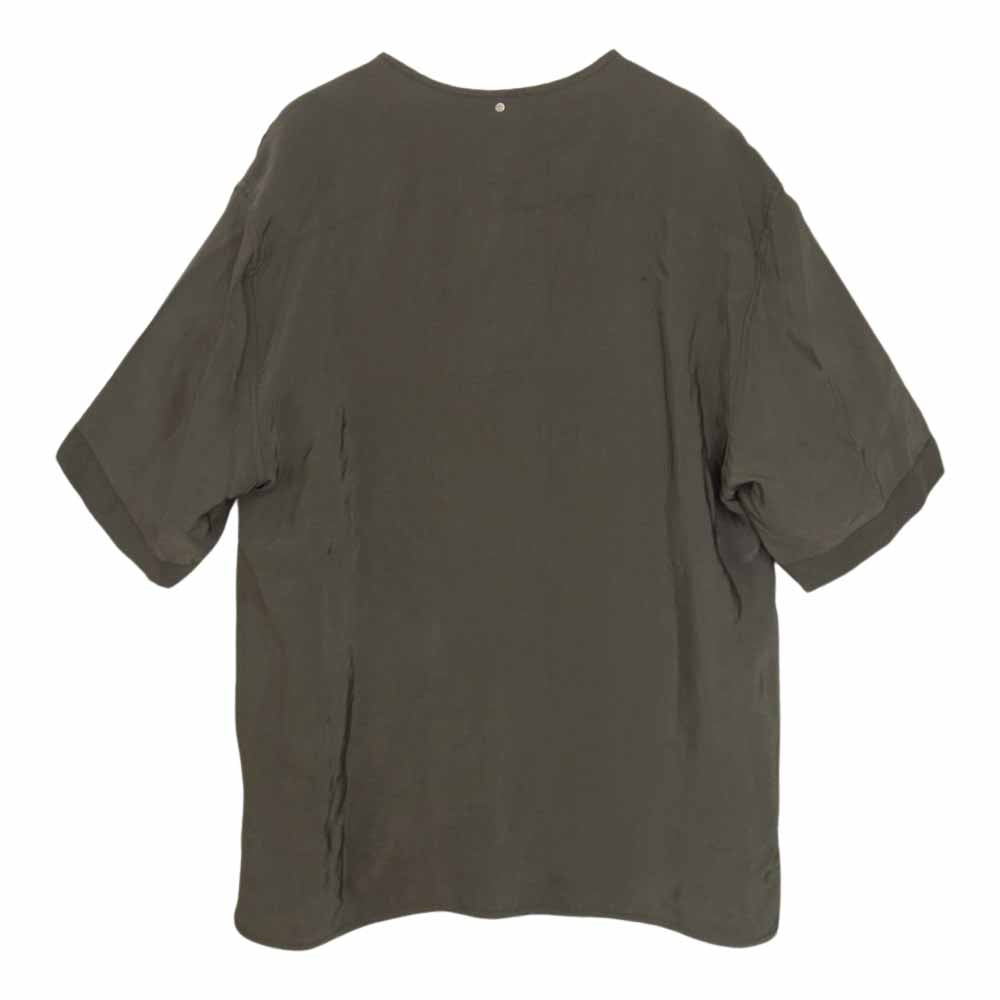 オーエーエムシー 国内正規品 20SS OAMQ602260 Alpha Shirt レーヨン混 アルファ ベースボール 半袖 シャツ カーキ系 M【中古】