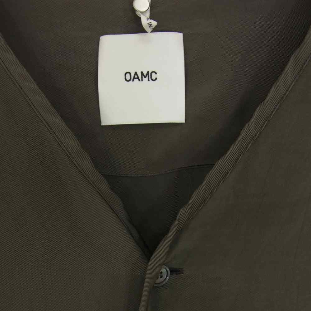 オーエーエムシー 国内正規品 20SS OAMQ602260 Alpha Shirt レーヨン混 アルファ ベースボール 半袖 シャツ カーキ系 M【中古】